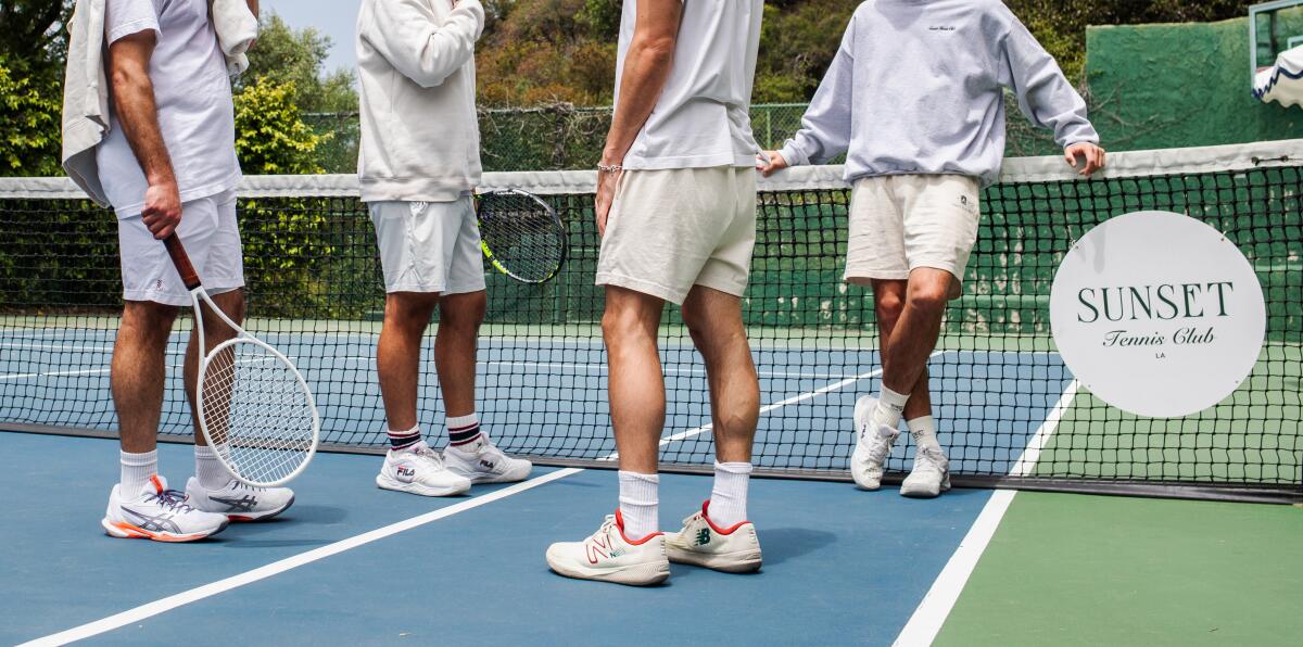 Anna and Kacper Owsian host a Tennis Clinic in Beverly Hills.