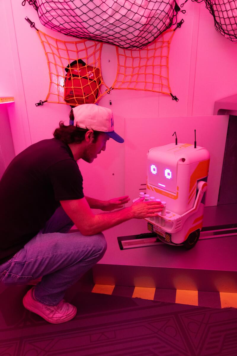 LOS ANGELES, CA -- APRIL 30, 2025: Guest during The Lunar Light: Discovery in Santa Monica on Wednesday, April 30, 2025. (Catherine Dzilenski / For The Times)