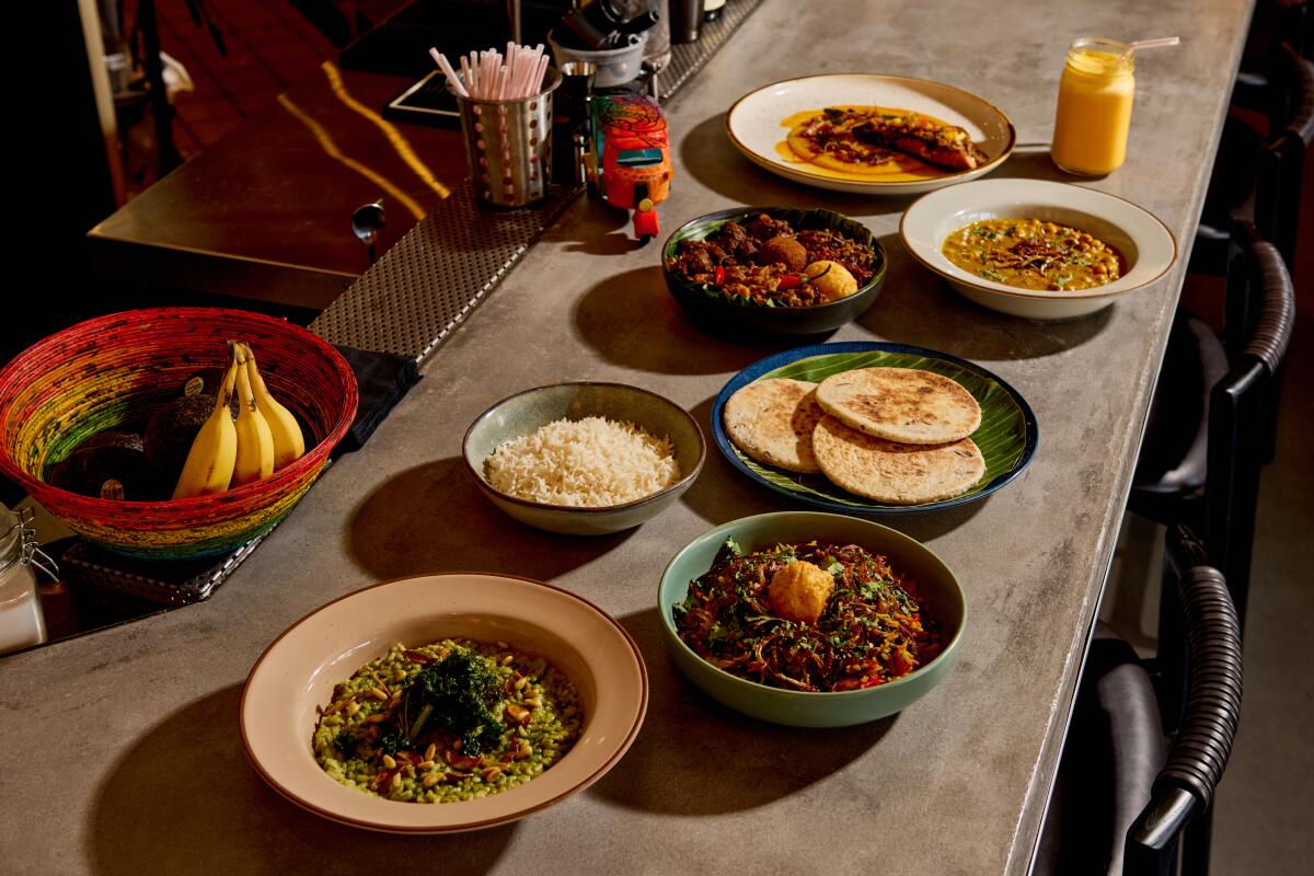 Coconut chickpea curry and more dishes from Kurrypinch in Hollywood.