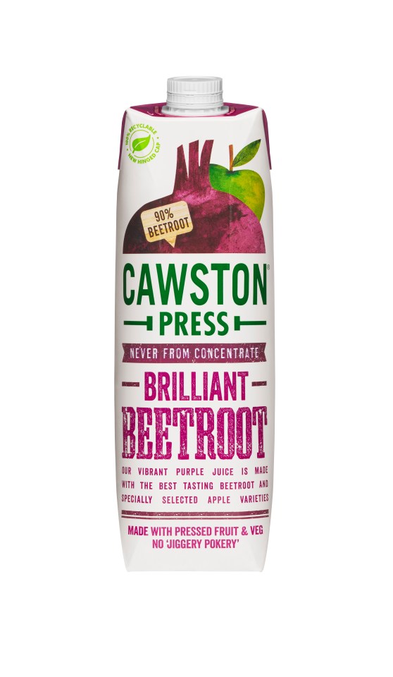 Cawston Press Brilliant Beetroot juice carton.
