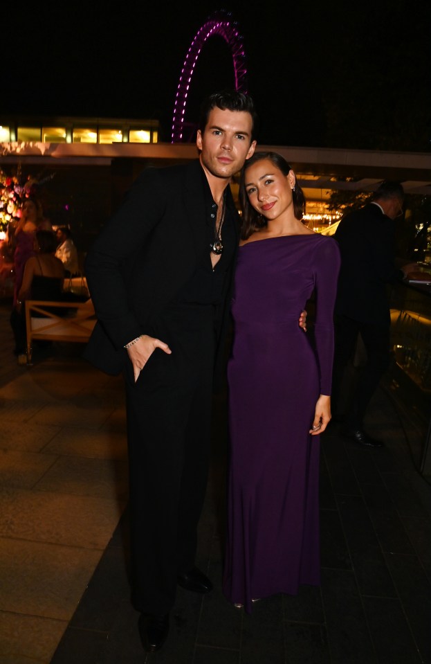 Luke Newton and Antonia Roumelioti at the BAFTA Television Awards after-party.