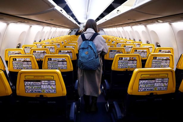 Passenger onboard a Ryanair Boening 737 plane
