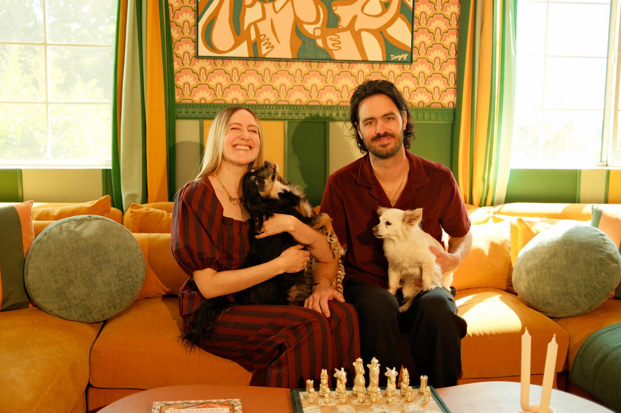 Dani Dazey with her husband Phillip Butler and two dogs