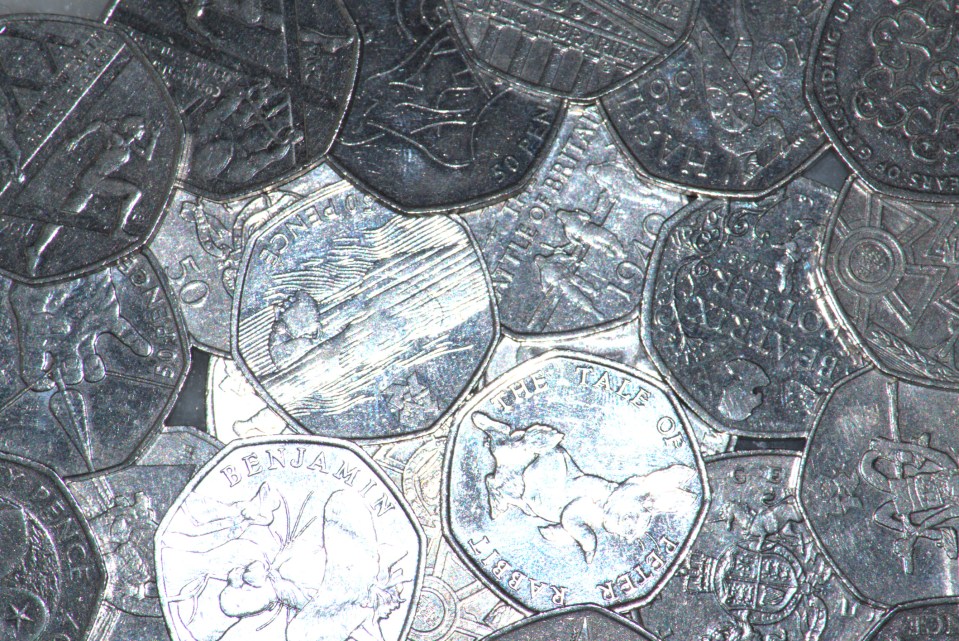 Fifty pence coin commemorating the Victoria Cross.