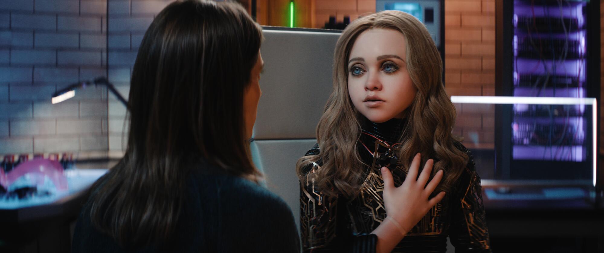 A murderous robotic doll speaks with her ethically challenged maker.