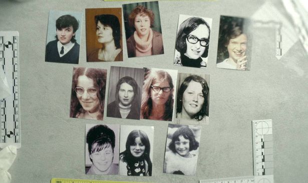 A series of photos of women