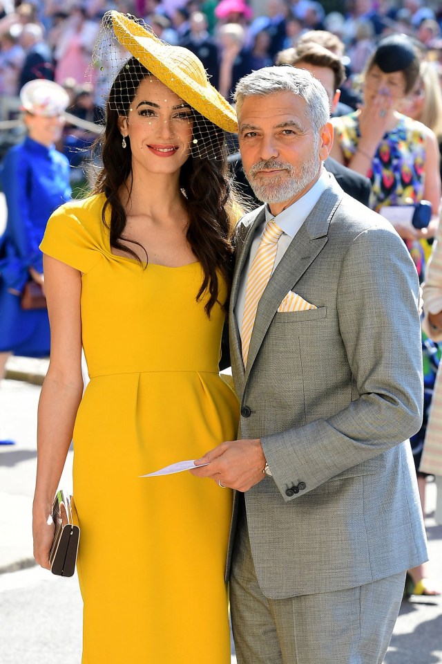 Amal and George Clooney at a wedding.