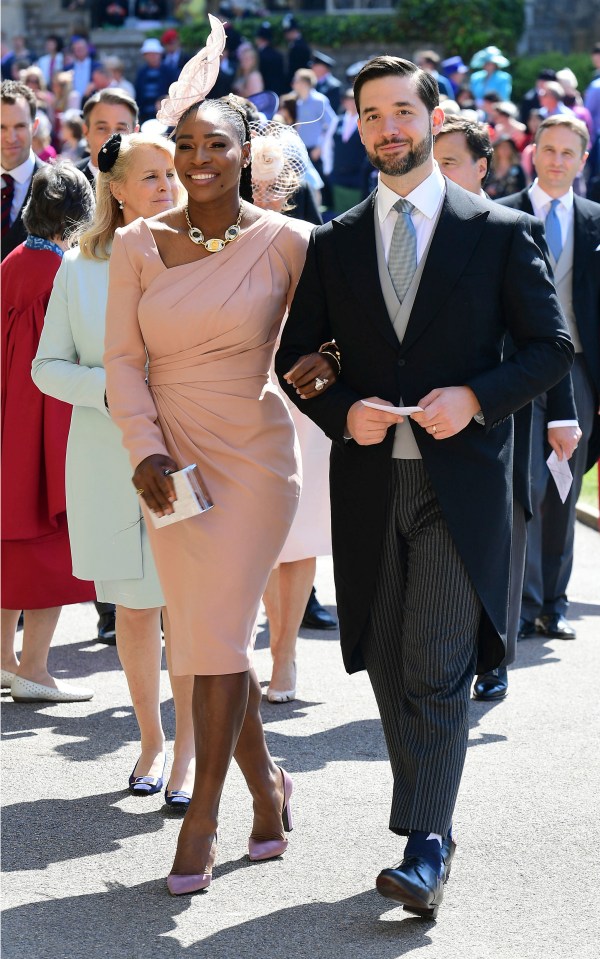 Serena Williams and Alexis Ohanian at Prince Harry and Meghan Markle's wedding.