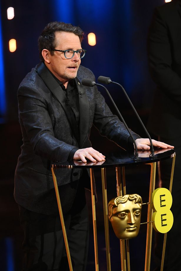 Michael J Fox presenting an award at the BAFTAs 2024