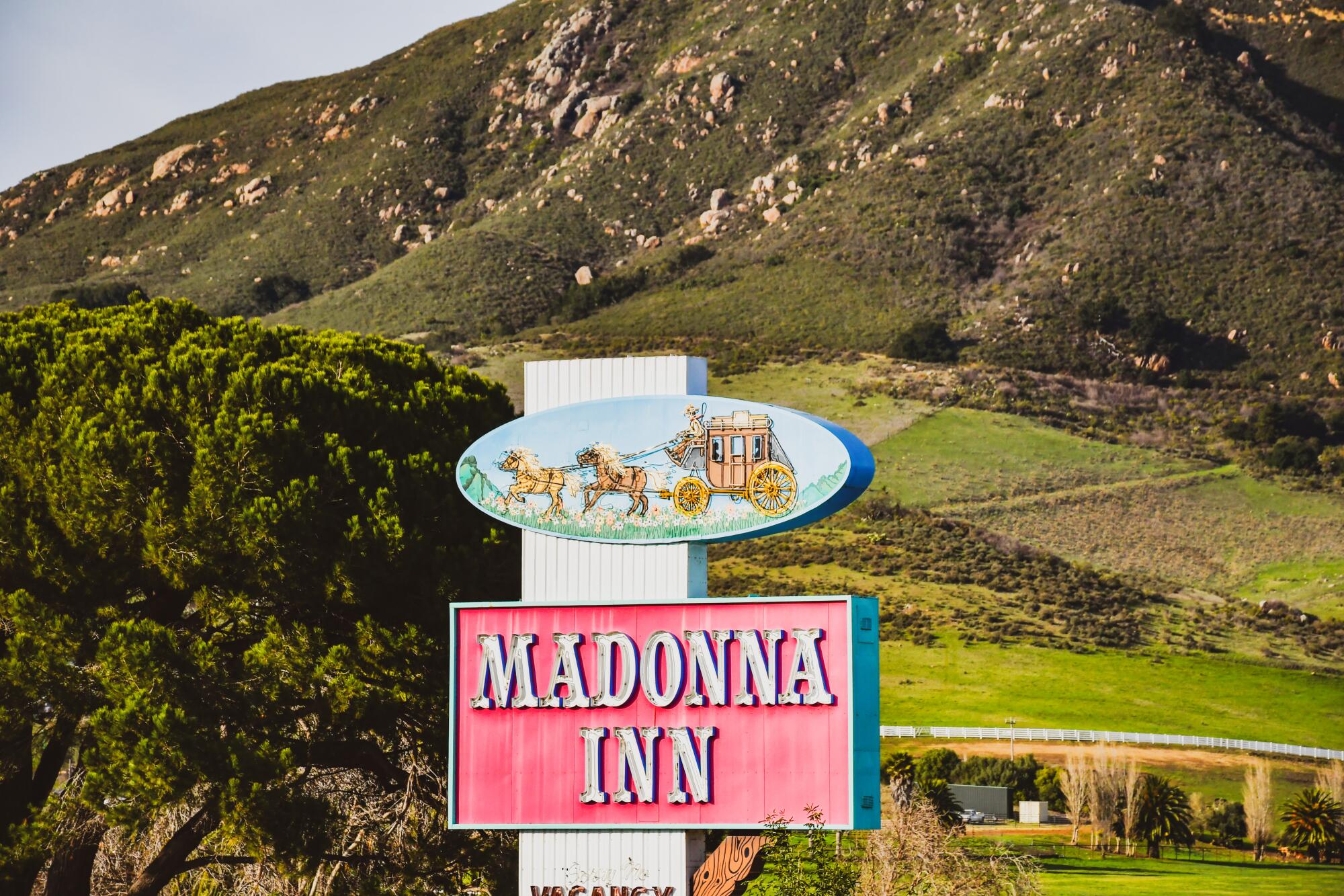 At he Madonna Inn in San Luis Obispo, Alex Madonna drew on his Swiss background and gave the inn a mountain-chalet look.