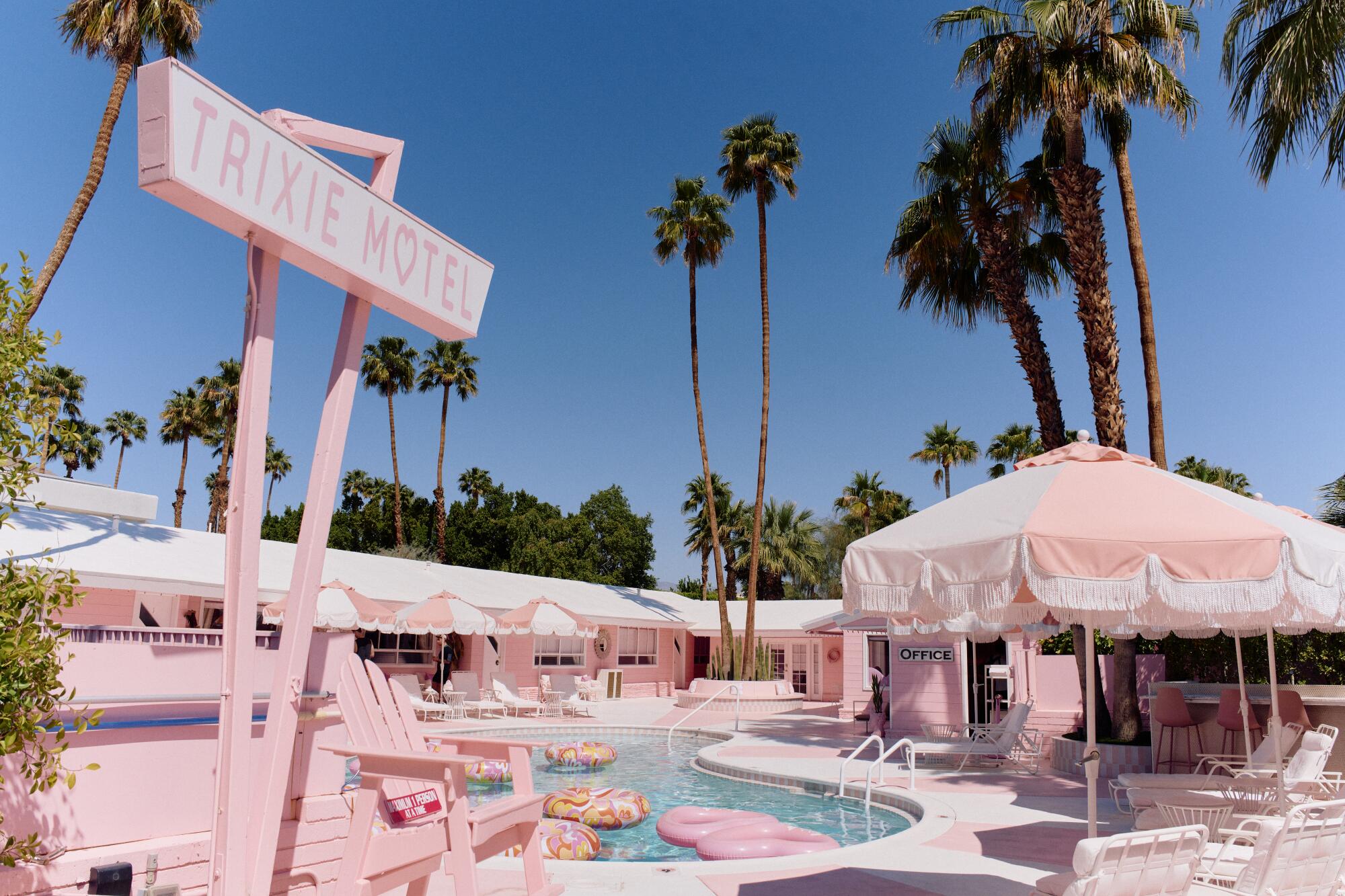 The pool at Trixie Motel. 