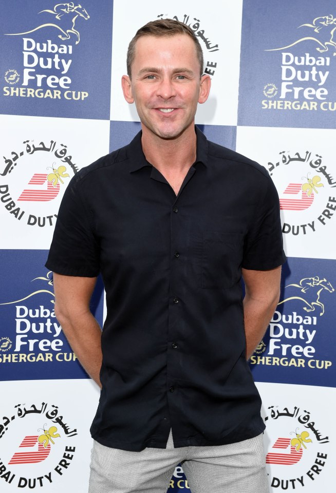 Scott Mills posing backstage at Ascot Racecourse.