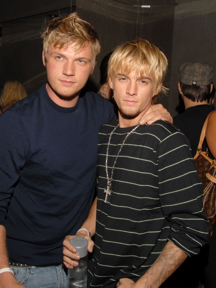 Nick Carter and Aaron Carter at Howie Dorough's birthday party.
