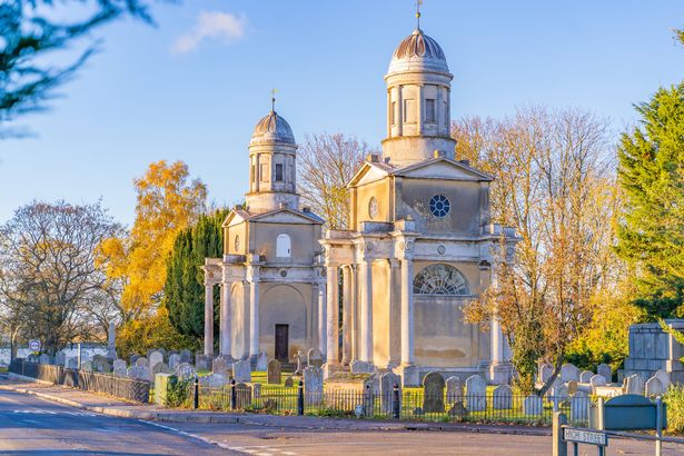 Mistley Towers are the remains of a church designed by Robert Adam in 1776.