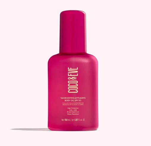 Coco & Eve's Tan Boosting Anti-Aging Body Oil SPF50