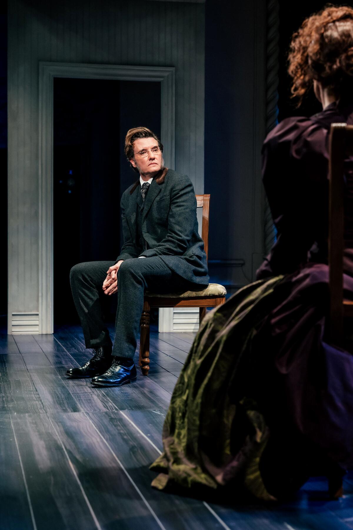Jason Butler Harner in "A Doll's House Part 2" at Pasadena Playhouse.