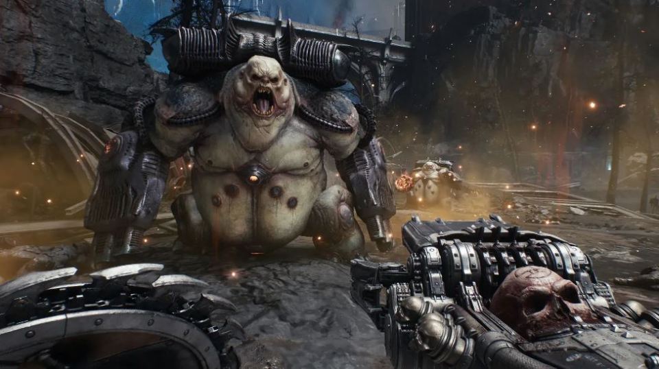 Gaming tech screenshot showing a large monstrous enemy.