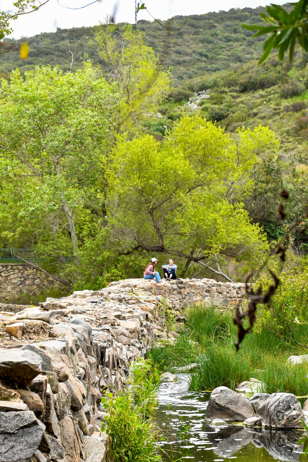 The Old Mission Dam dates to the early Spanish missionary days.