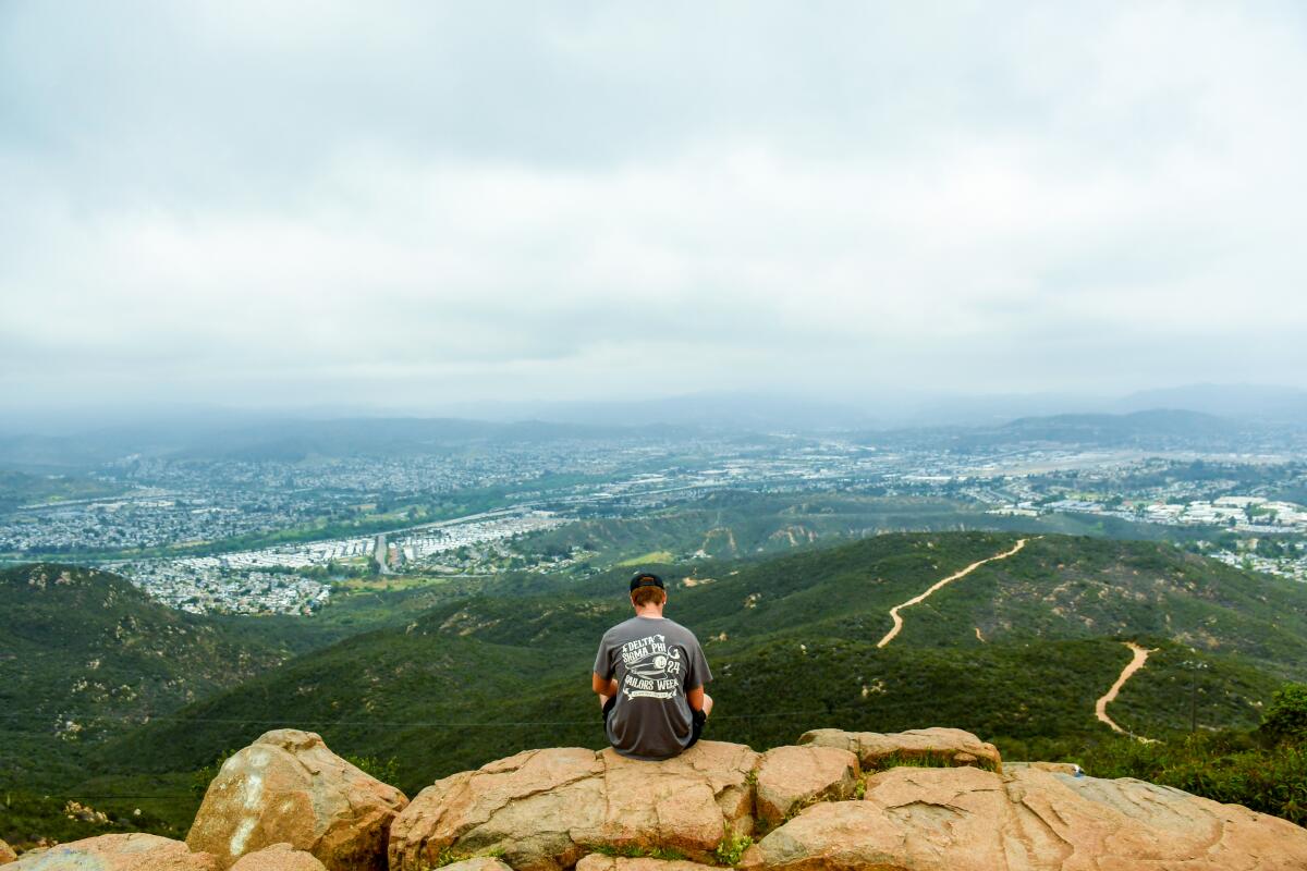 The view from atop Cowles Mountain at Mission Trails Regional Park, San Diego.