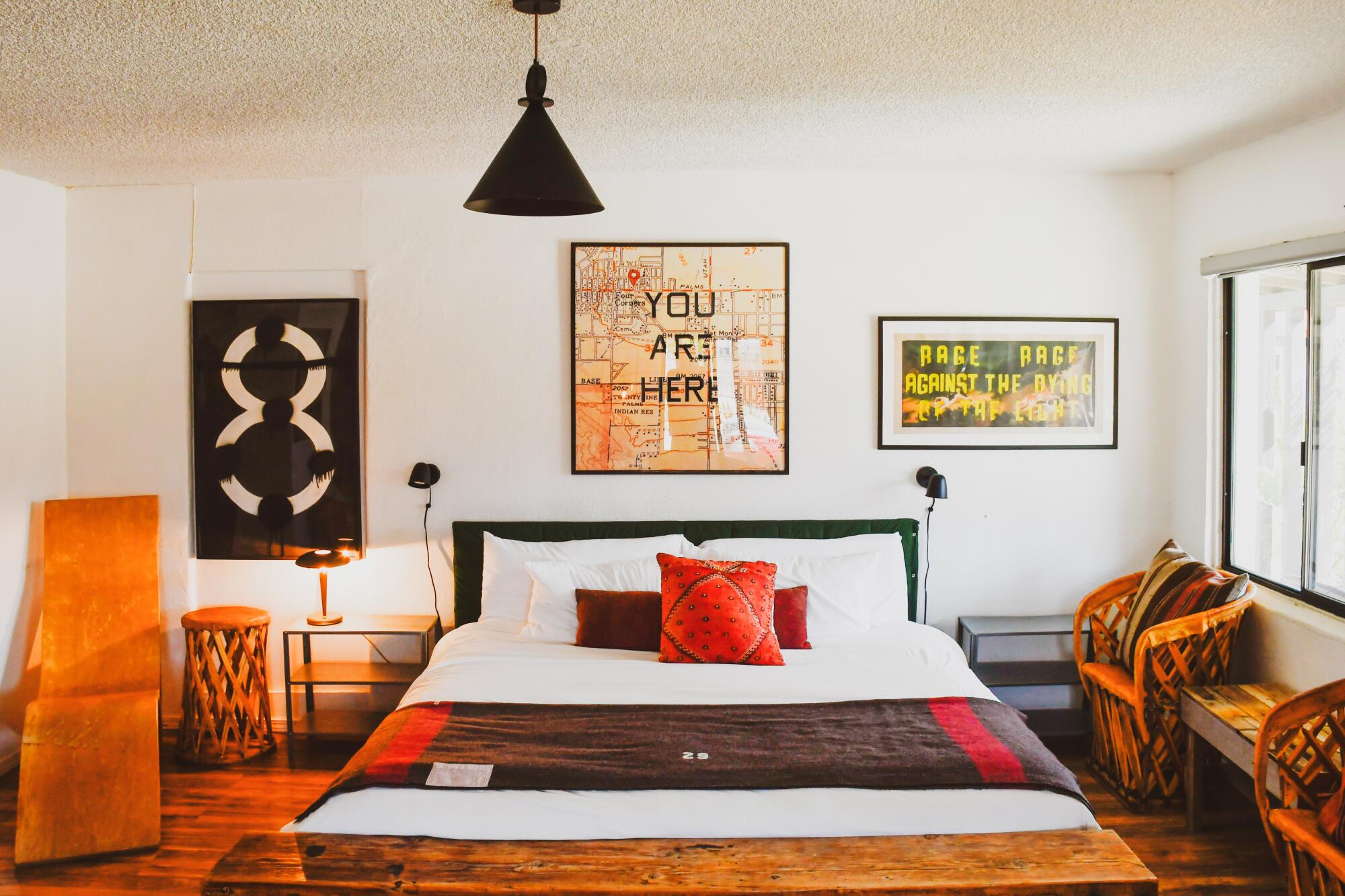 A view of a room inside the Ramsey 29 motel in Twentynine Palms.