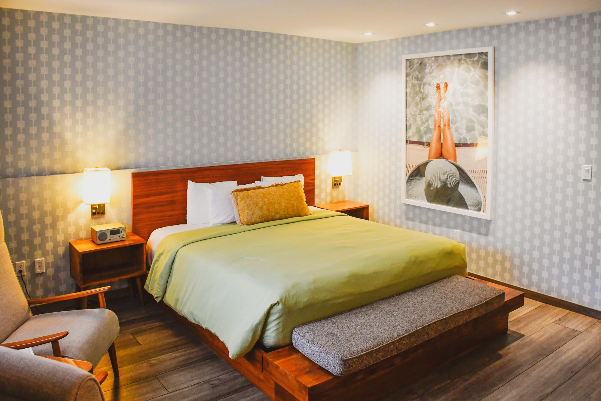 A room at the Skylark Hotel.
