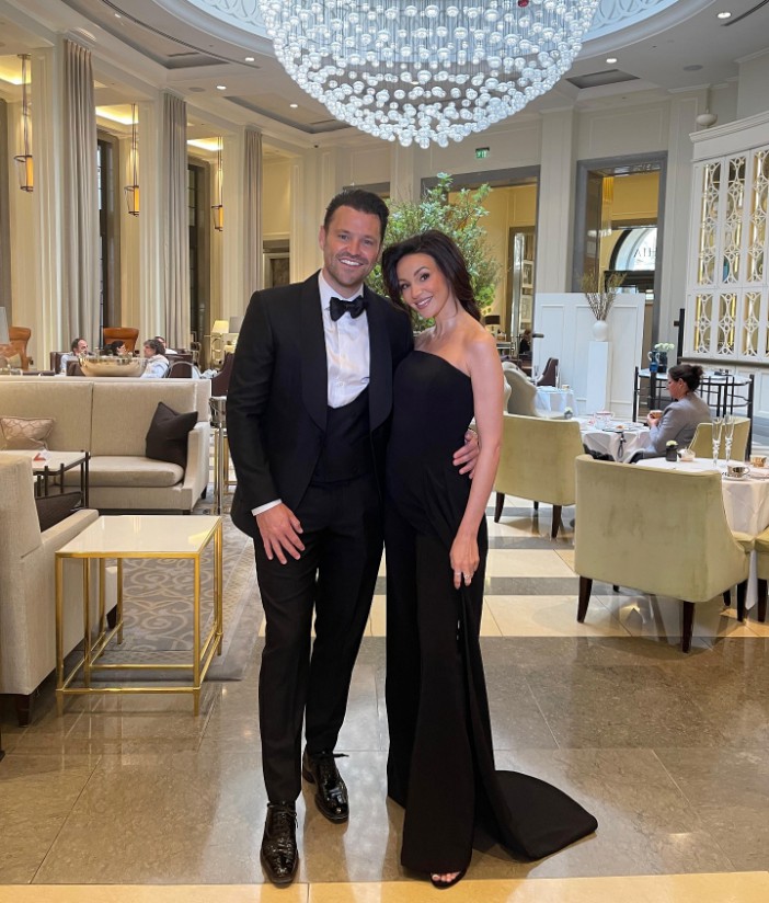 Michelle Keegan and husband Mark Wright put on a loved-up display as they enjoy first night out since welcoming their baby daughter Palma,