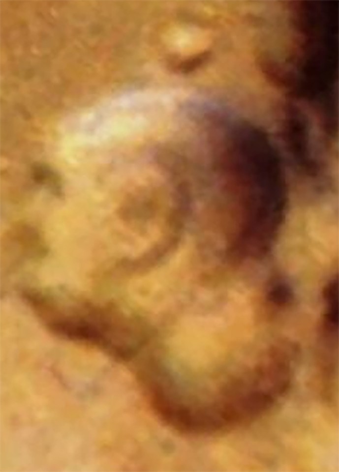Blurry image of Gandhi on Mars.