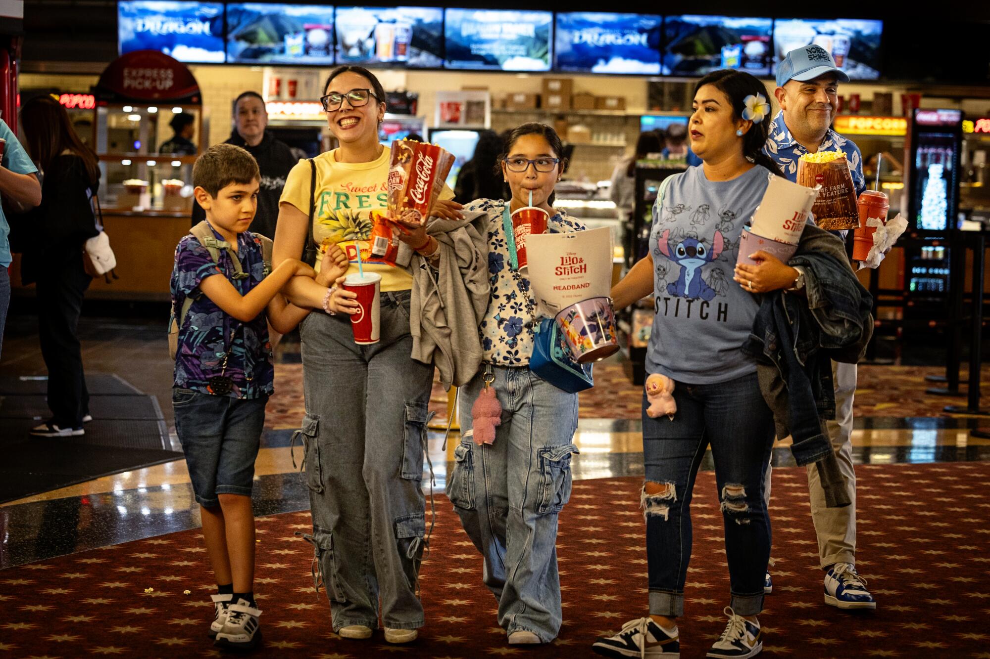 Moviegoers attend showings of "Lilo & Stitch" at AMC Century City.