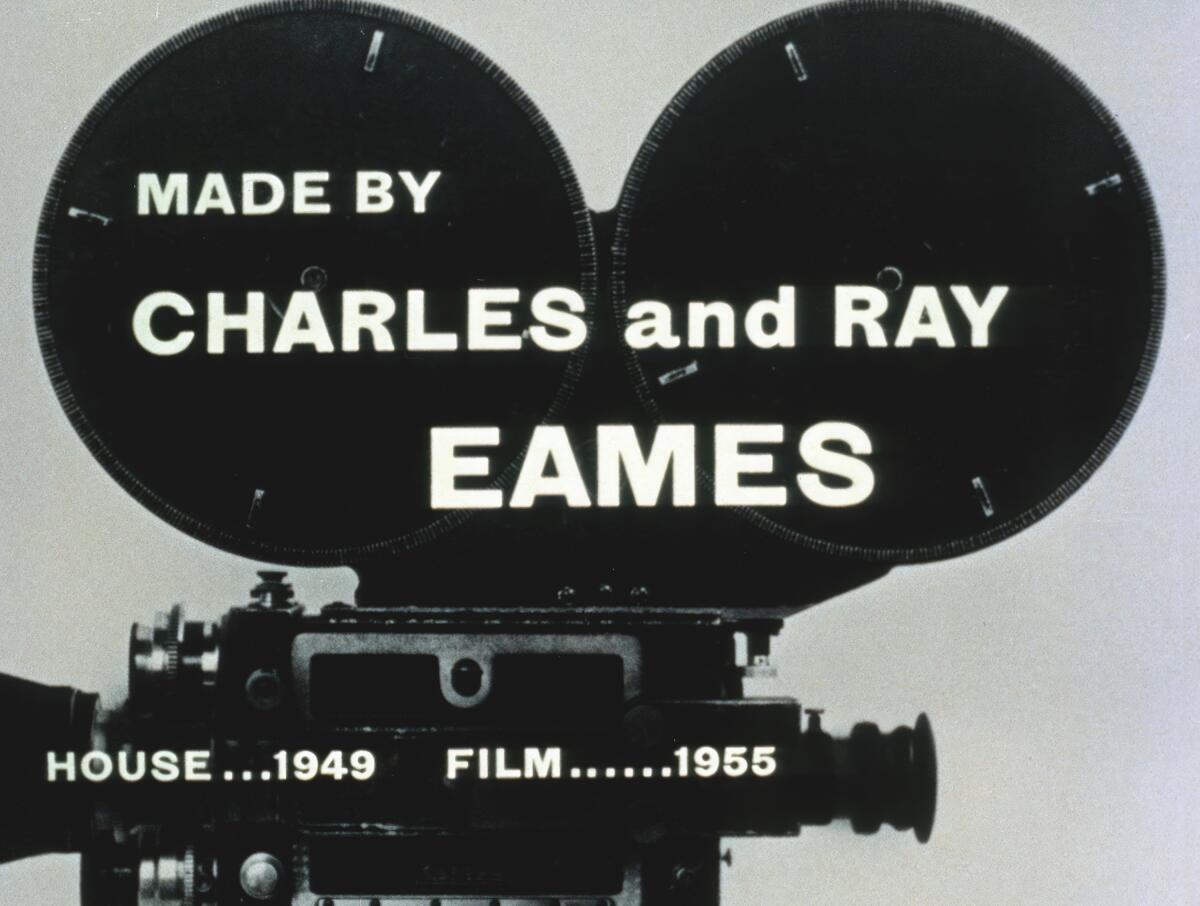 An illustration of a movie camera has a title written on it.