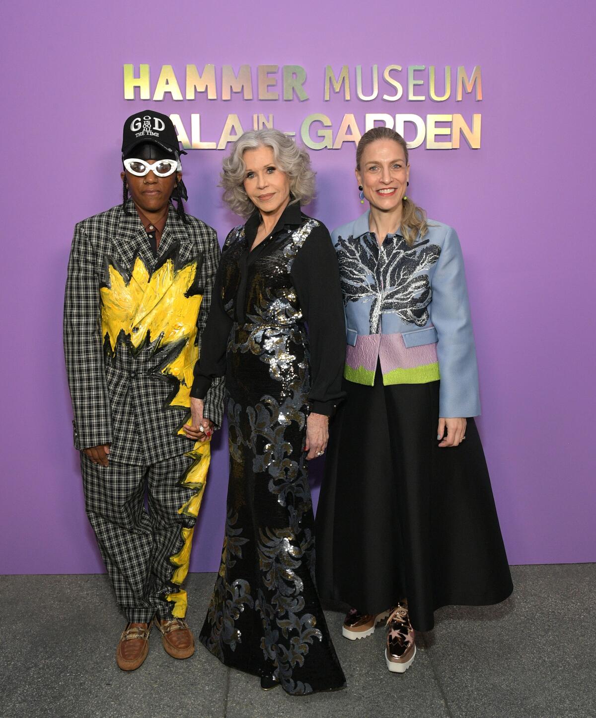 Lauren Halsey, Jane Fonda and Zoë Ryan attend the 20th Annual Hammer Museum Gala In The Garden