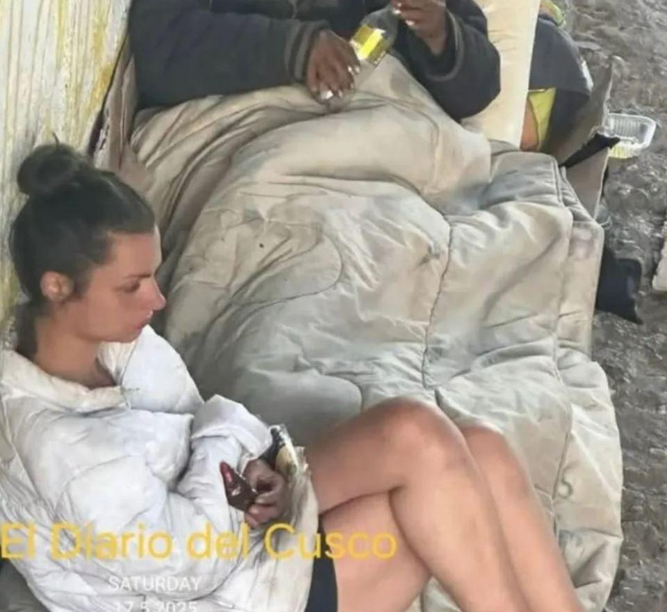 A British woman sleeping rough in Peru.