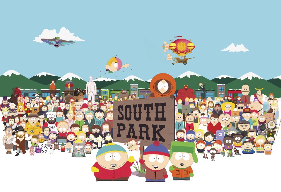 Illustration of the South Park cast.