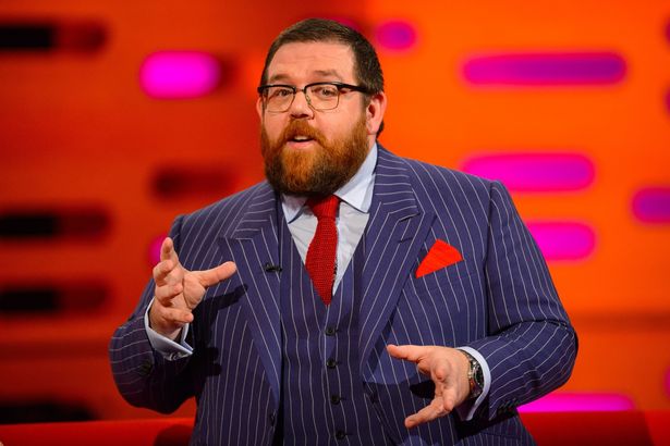 Nick Frost during filming of the Graham Norton Show, at the London Studios in 2014.