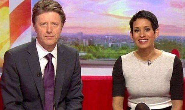 Naga and Charlie on the BBC Breakfast sofa