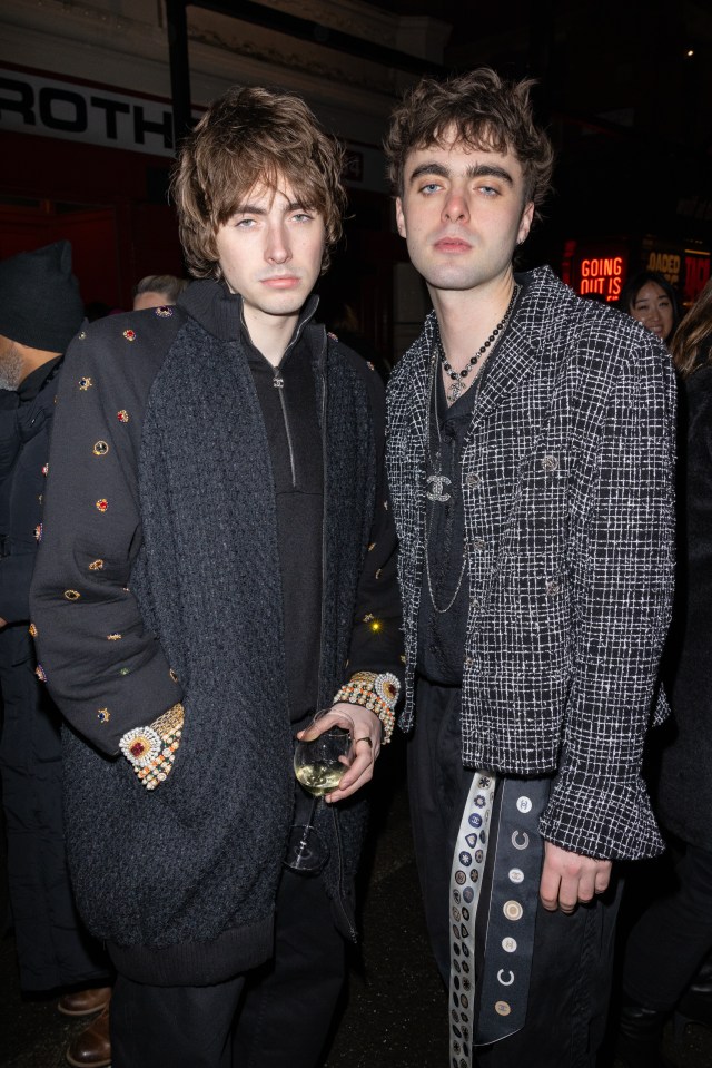 Gene Gallagher and Lennon Gallagher at a Chanel event.