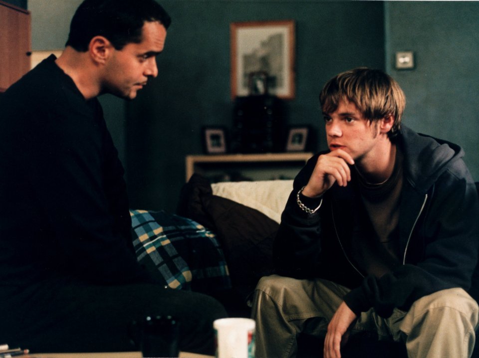 Scene from EastEnders featuring Michael Greco and Joe Absolom.