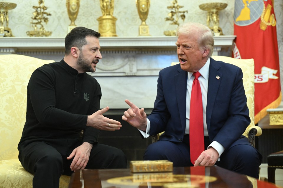 President Zelensky and President Trump meeting in the Oval Office.