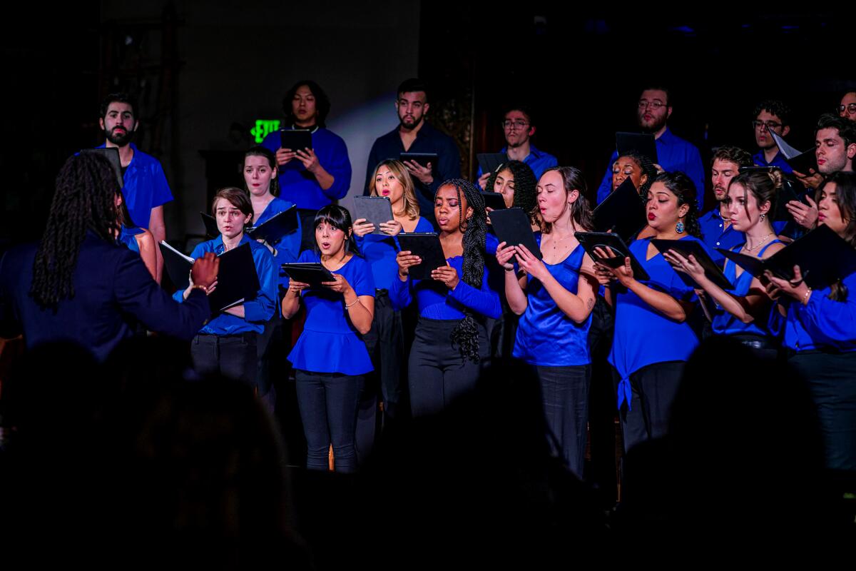 Tonality choral ensemble during a performance.