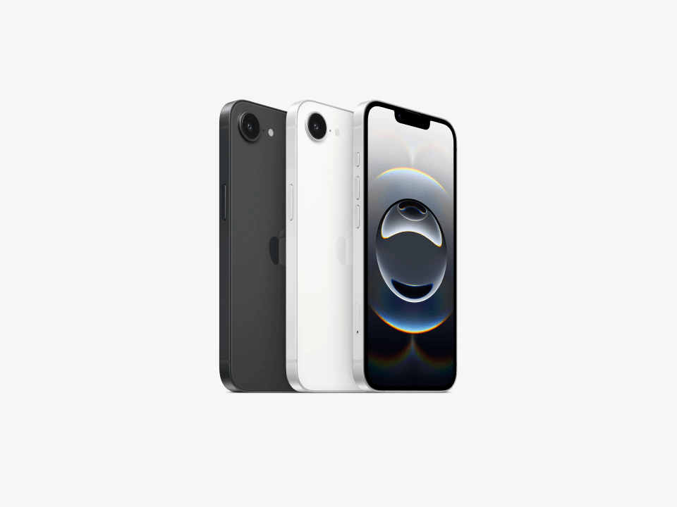 Black and white iPhone models.