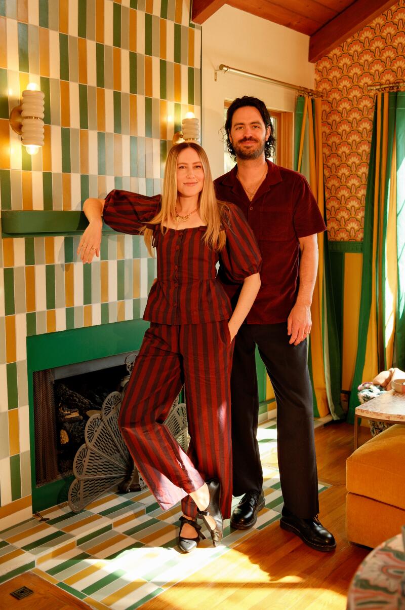 Dani Dazey with her husband Phillip Butler in their Highland Park home