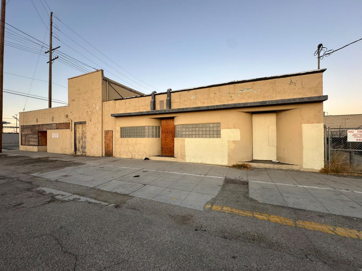 Buildings along Tuna Street on Terminal Island have been derelict for quite some time.