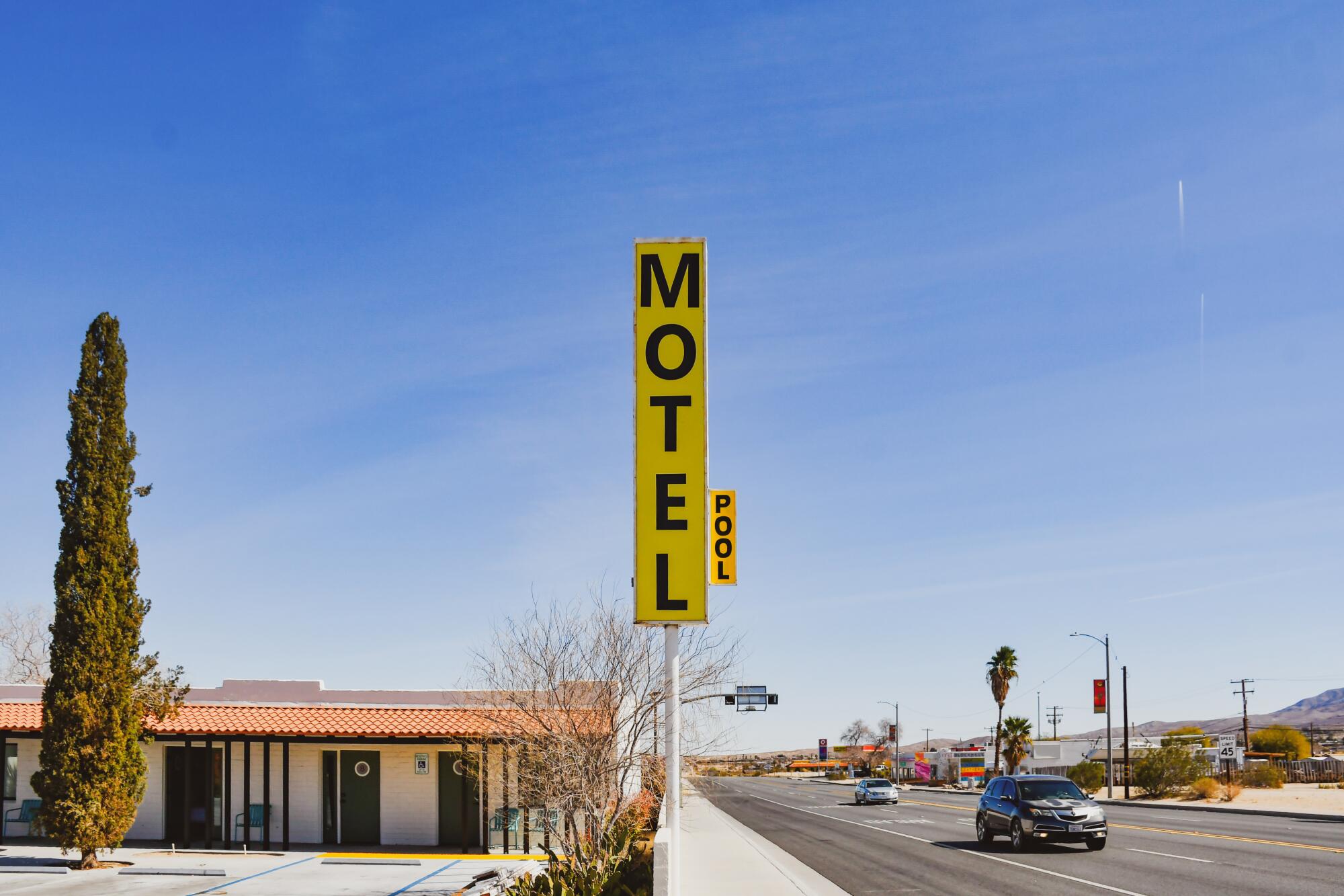 Ramsey 29 motel in Twentynine Palms. Owner Ashton Ramsey took over a motor lodge that dates to the 1940s.