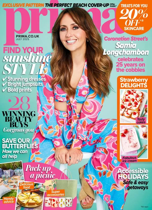 Samia on the front cover of Prima magazine