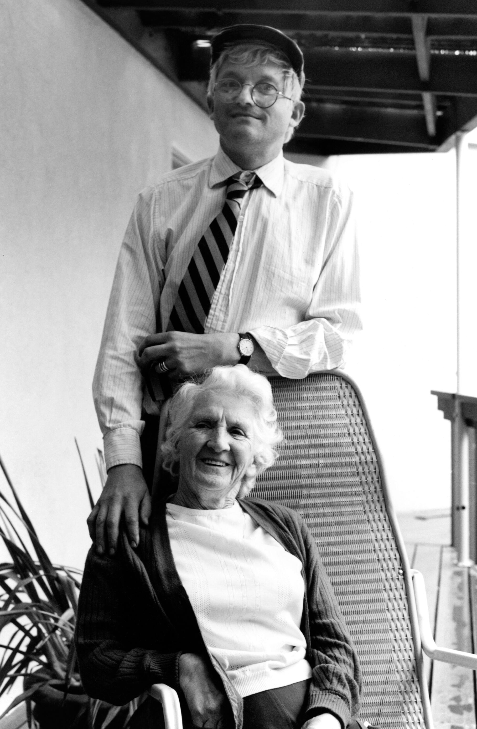 David Hockney and his mother.
