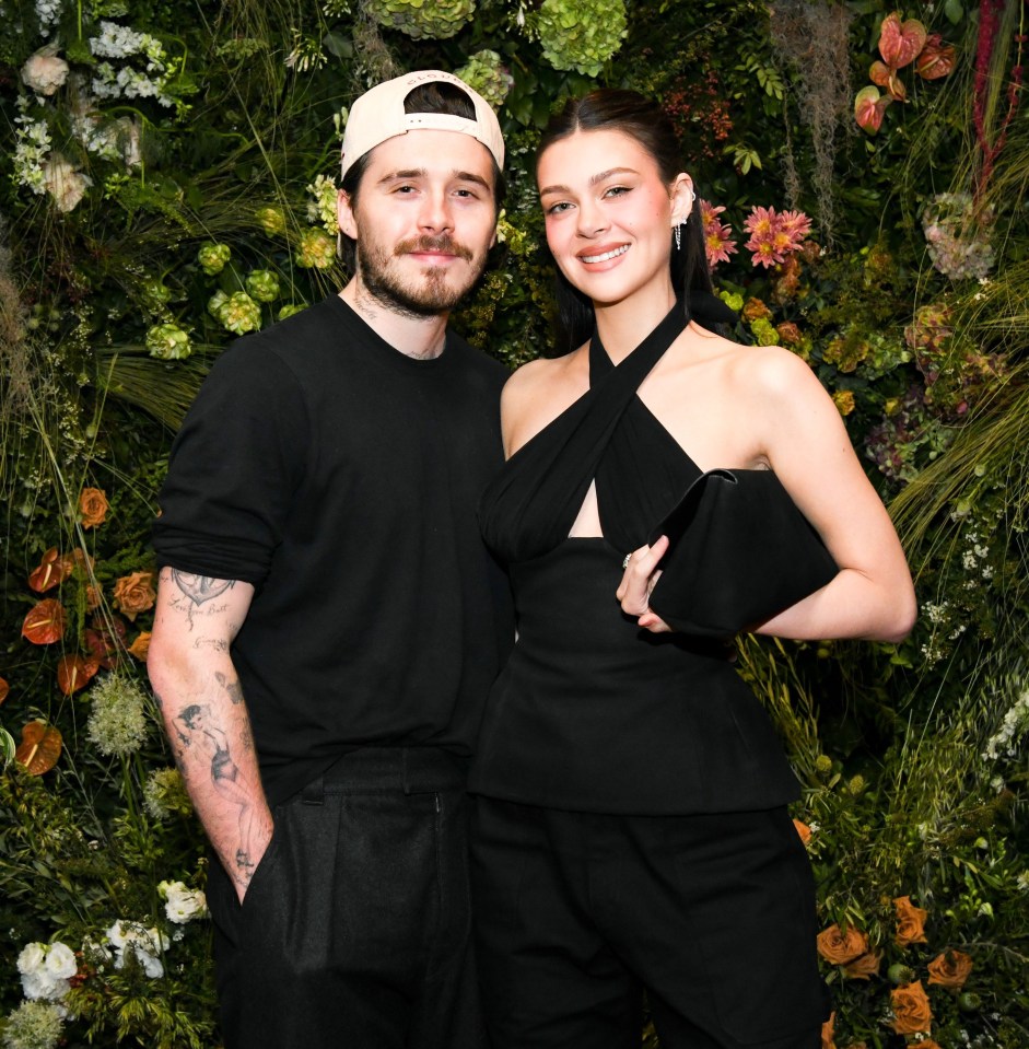 Brooklyn Beckham and Nicola Peltz Beckham at the Airbnb 2025 Summer Release event.