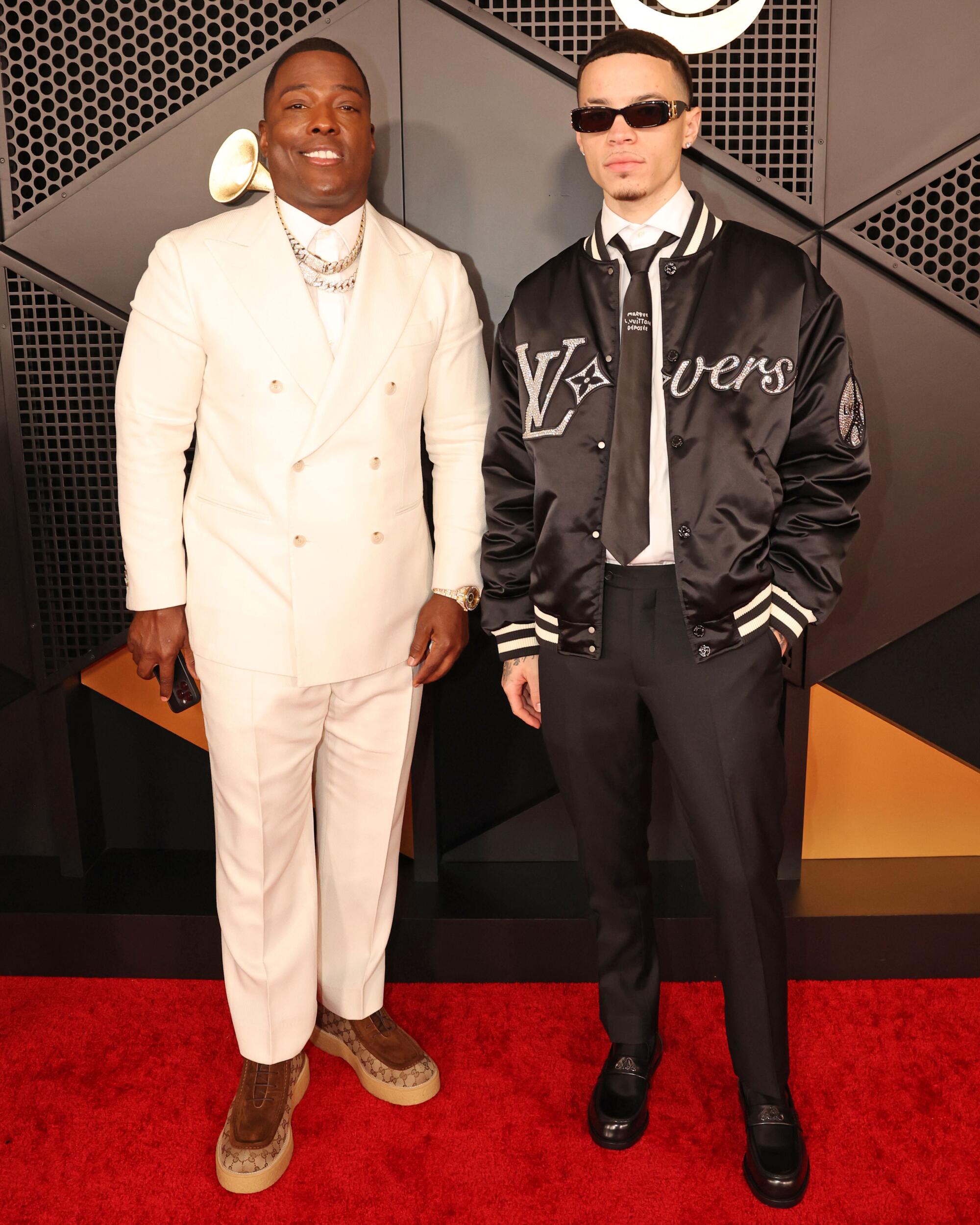 Won-G Bruny and Lil Mosey attend the 66th GRAMMY Awards at Crypto.com Arena on February 04, 2024 in Los Angeles, California