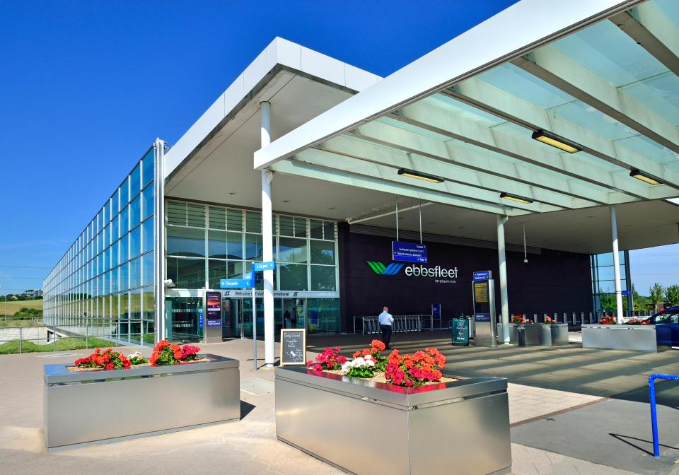 Ebbsfleet International train station exterior.
