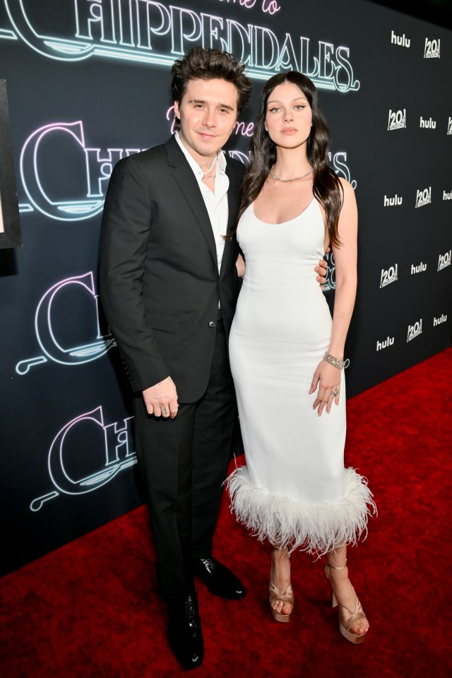Brooklyn and Nicola Peltz Beckham at the "Welcome to Chippendales" premiere.