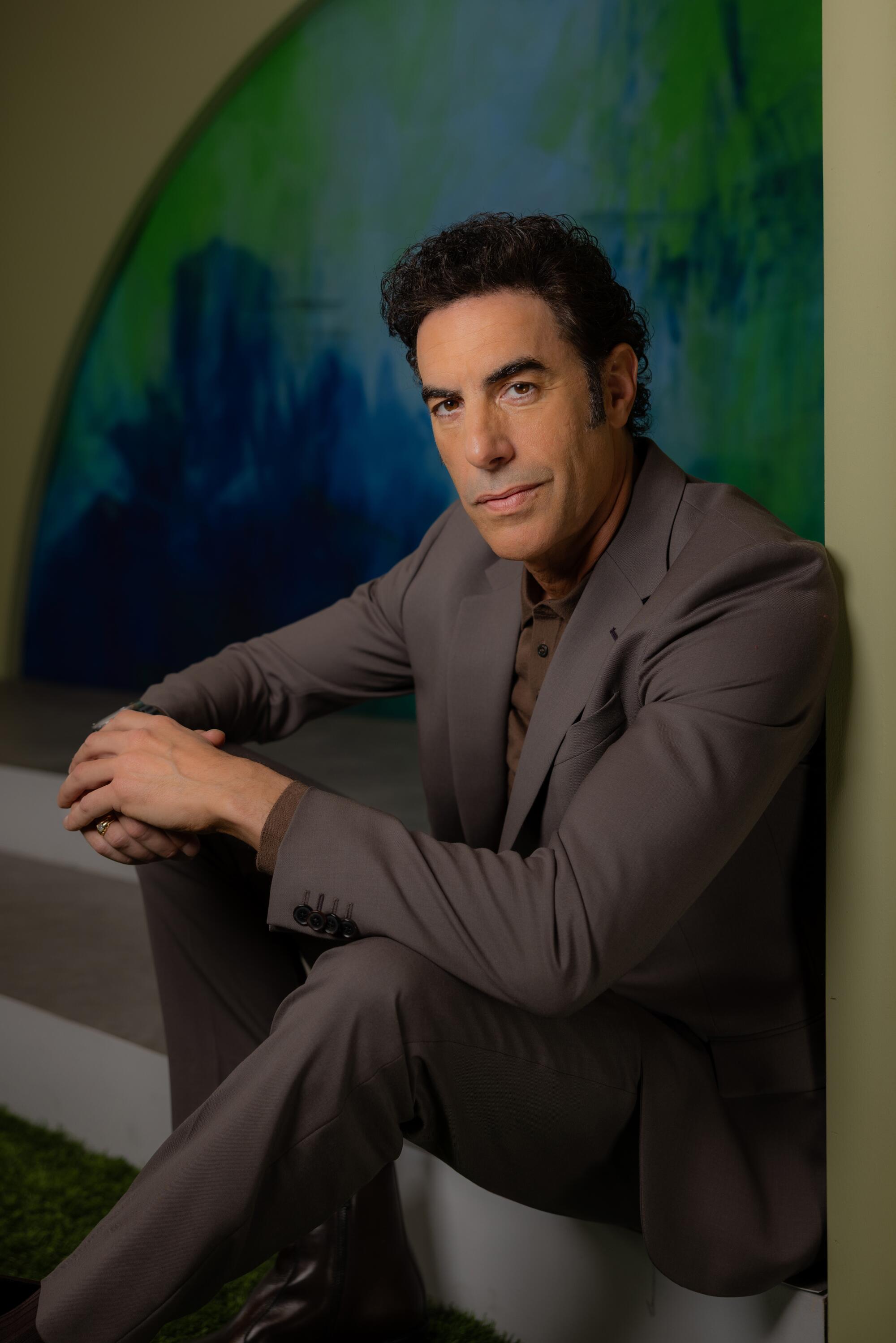 Actor Sacha Baron Cohen poses for the LA Times Limited Series Emmy Roundtable