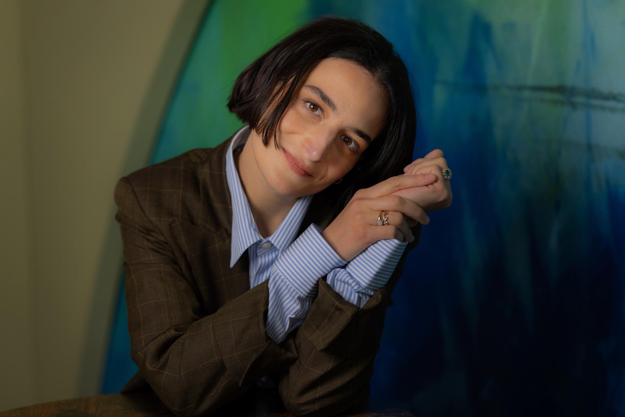 Actress Jenny Slate poses for the LA Times Limited Series Emmy Roundtable